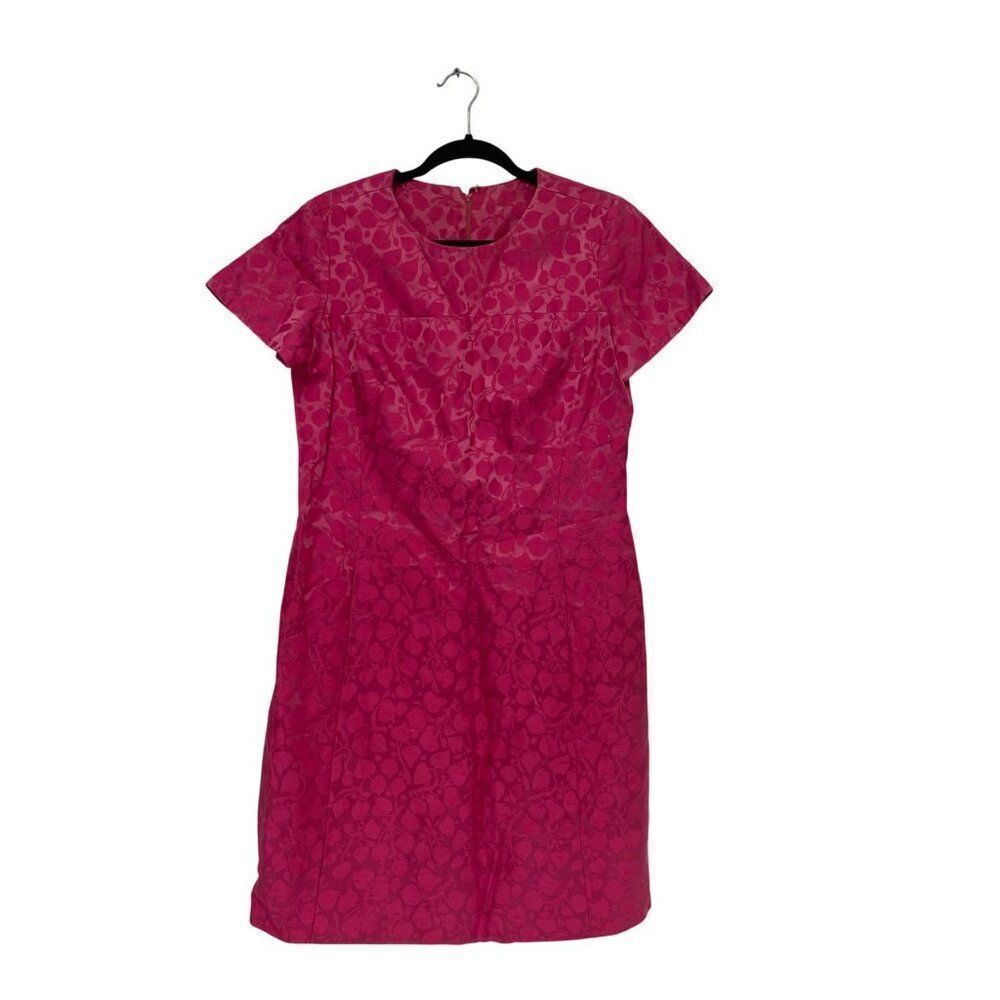 Vintage Alper Schwartz Womens Dress Jacket Set Small Pink Jacquard Cocktail 70s